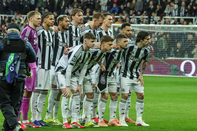 Newcastle lineup during the UEFA Champions League Knockout Round Play-offs Newcastle Untied vs Qarabag at St. James's Park, Newcastle, United Kingdom on 24 February 2026

(Photo by Mark Cosgrove/News Images)