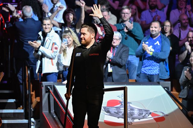 Jak Jones walks out ahead of the Cazoo World Championships 2024 Final at Crucible Theatre, Sheffield, United Kingdom, 5th May 2024

(Photo by Cody Froggatt/News Images)