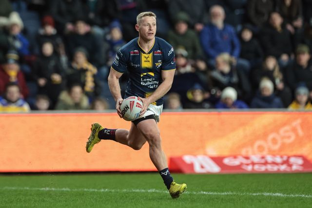 Lachie Miller of Leeds Rhinos breaks with the ball during the Betfred Super League Round 2 match Leeds Rhinos vs York Knights at AMT Headingley Stadium, Leeds, United Kingdom on 20 February 2026

(Photo by Mark Cosgrove/News Images)