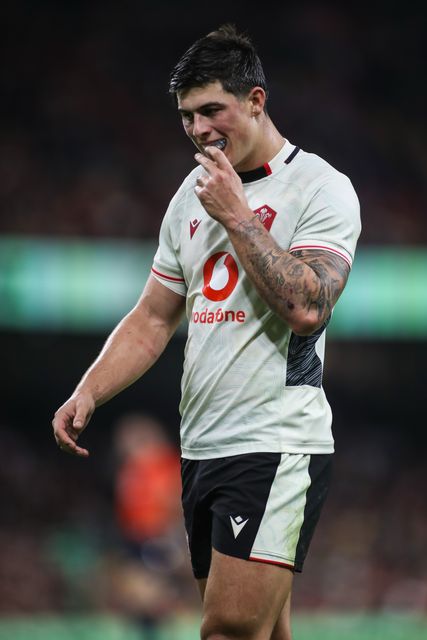 Louis Rees-Zammit of Wales during the Quilter Nations Series 2025 match Wales vs Japan at Principality Stadium, Cardiff, United Kingdom, 15th November 2025

(Photo by Andrew Lewis/News Images)

*** GER AUT SUI OUT ***