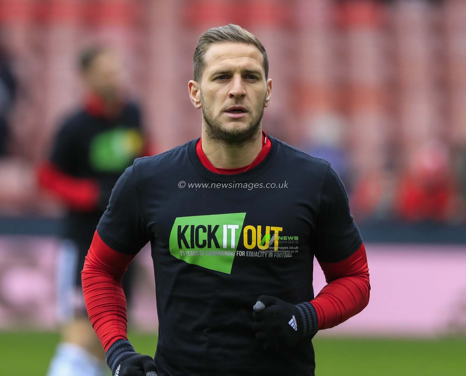 27th October 2018, Bramall Lane, Sheffield, England; Sky Bet Championship, Sheffield United v Wigan ; Billy Sharp (10) of Sheffield United warms up for the game

Credit: Conor Molloy/News Images

English Football League images are subject to DataCo Licence