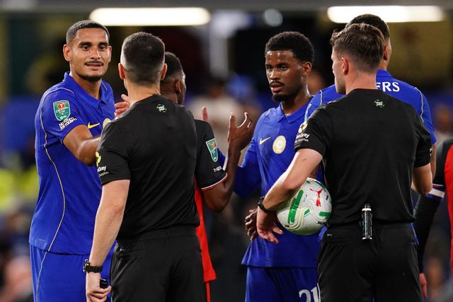Full time scenes during the Carabao Cup round 2 match Chelsea vs Luton Town at Stamford Bridge, London, United Kingdom on 27 August 2026

(Photo by Harvey Murphy/News Images)