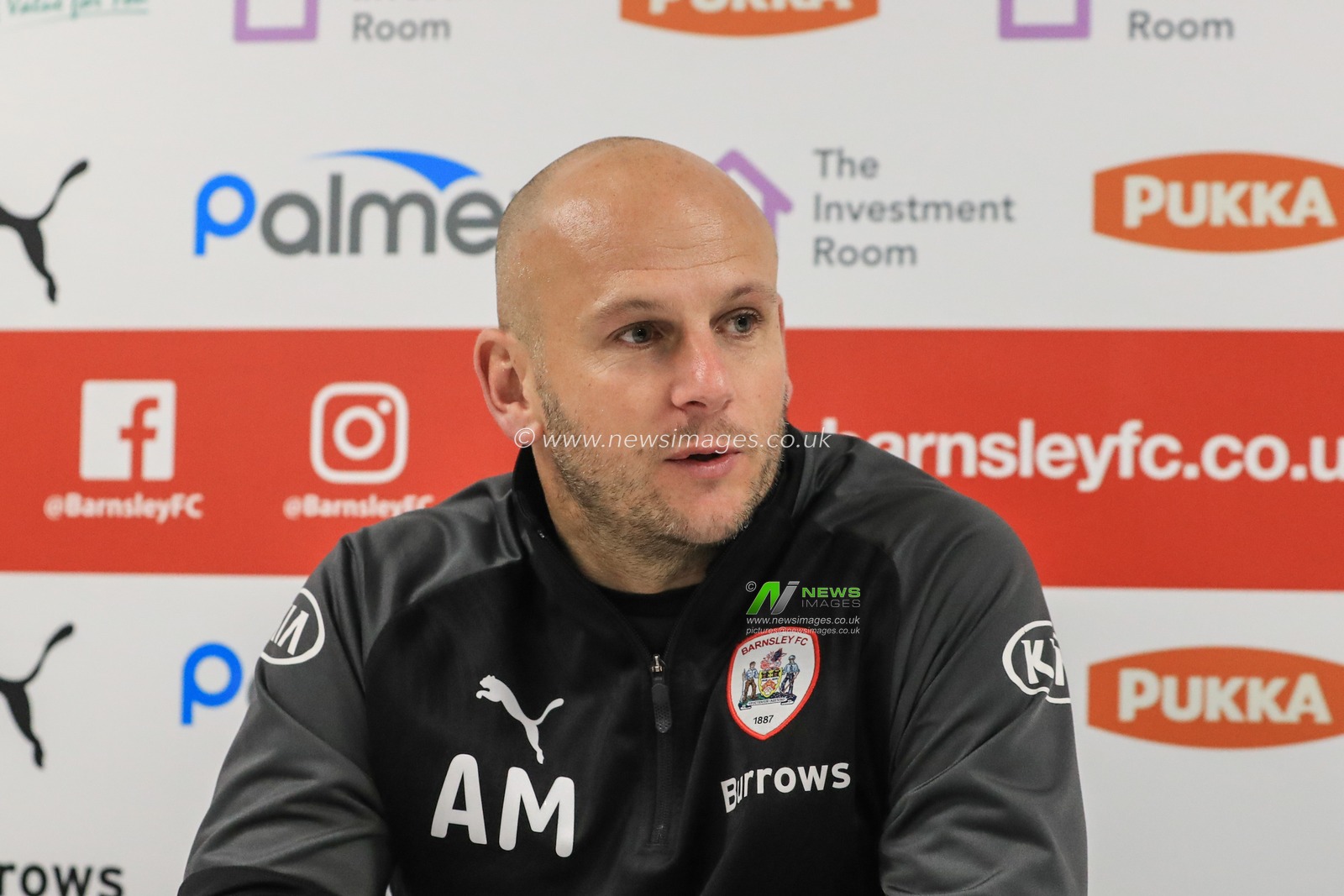19th October 2019, Oakwell, Barnsley, England; Sky Bet Championship, Barnsley v Swansea City : Adam Murray caretaker manager of Barnsley FC speaks to the press after his first game in charge

Credit: Mark Cosgrove/News Images