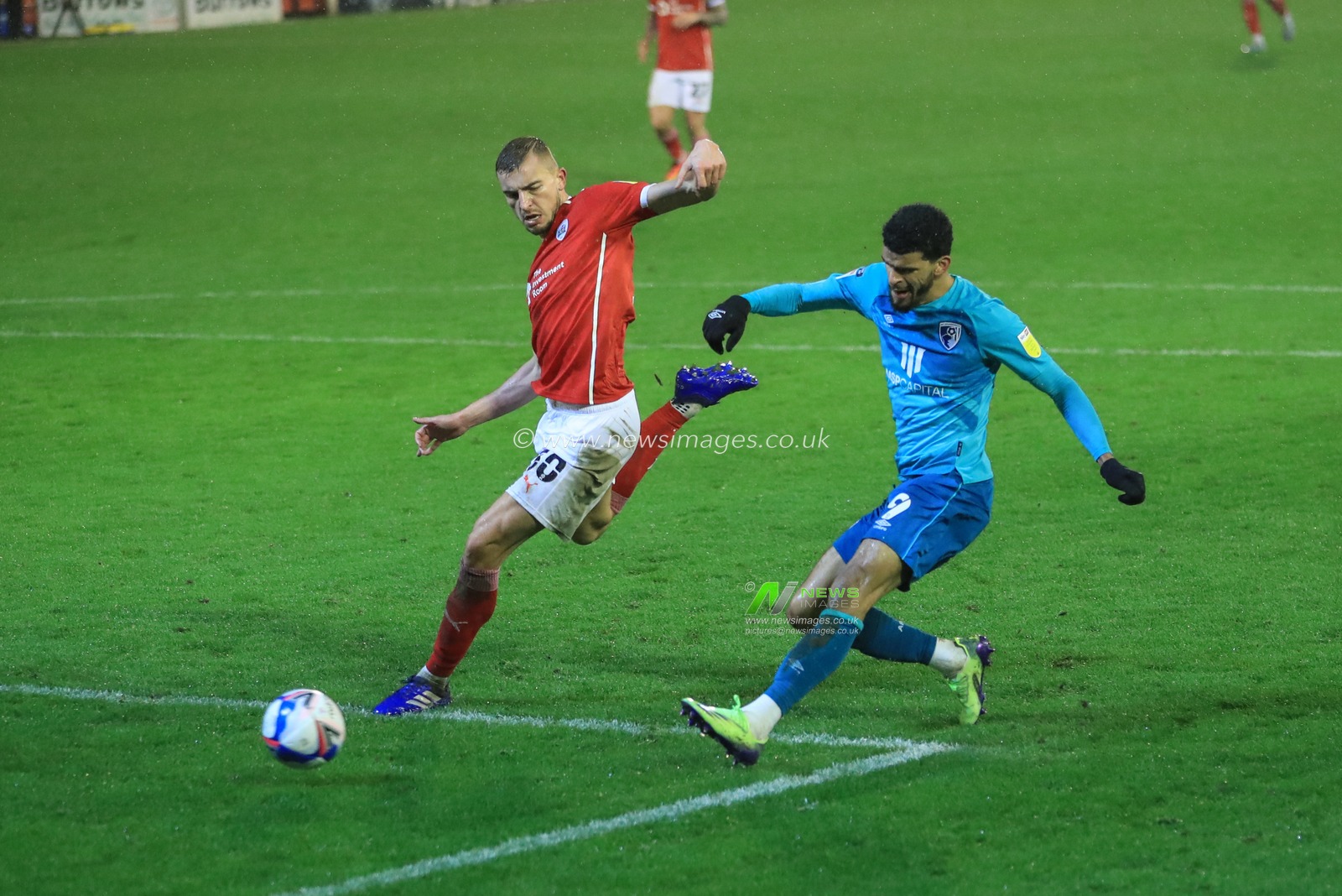 Dominic Solanke #9 of Bournemouth scores to make it 0-2