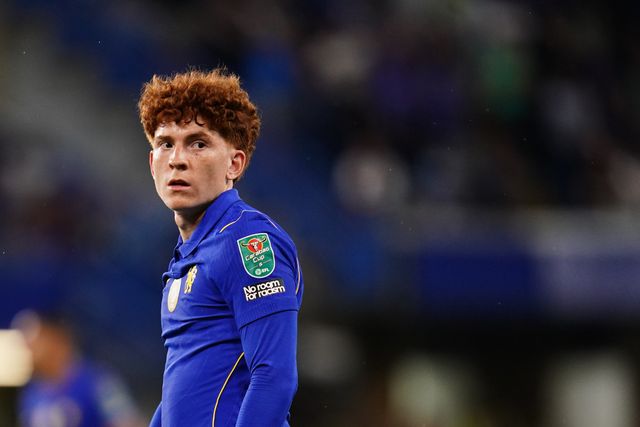 Valentin Barco of Chelsea during the Carabao Cup round 2 match Chelsea vs Luton Town at Stamford Bridge, London, United Kingdom on 27 August 2026

(Photo by Harvey Murphy/News Images)