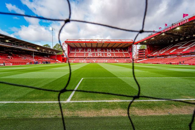 A general view of the pitch and stands during the Premier League match Nottingham Forest vs Aston Villa at City Ground, Nottingham, United Kingdom on 12 April 2026

(Photo by Maynard Manyowa/News Images)