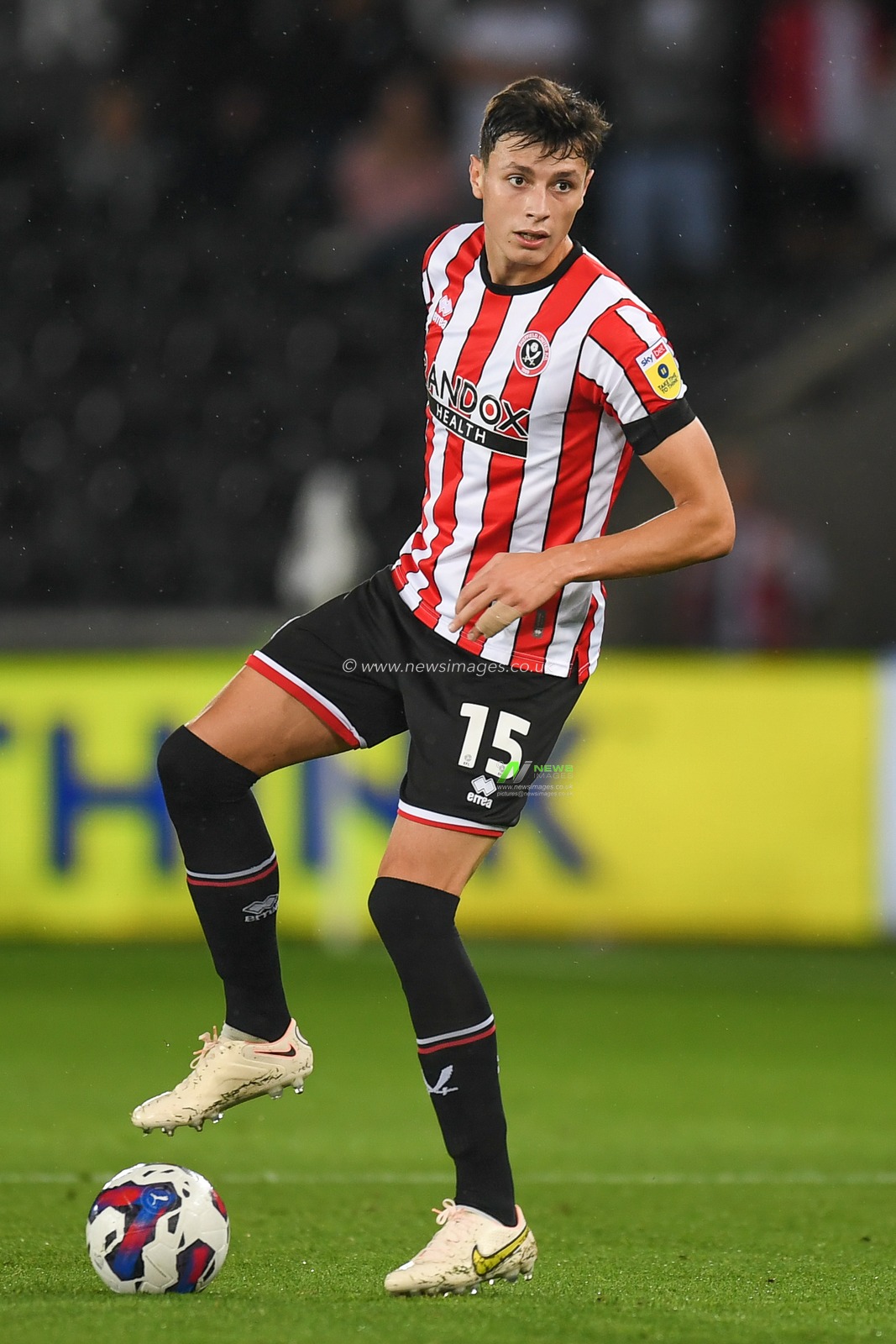 Anel AhmedhodÅ¾i? #15 of Sheffield United  during the Sky Bet Championship match Swansea City vs Sheffield United at Swansea.com Stadium, Swansea, United Kingdom, 13th September 2022

(Photo by Mike Jones/News Images)
