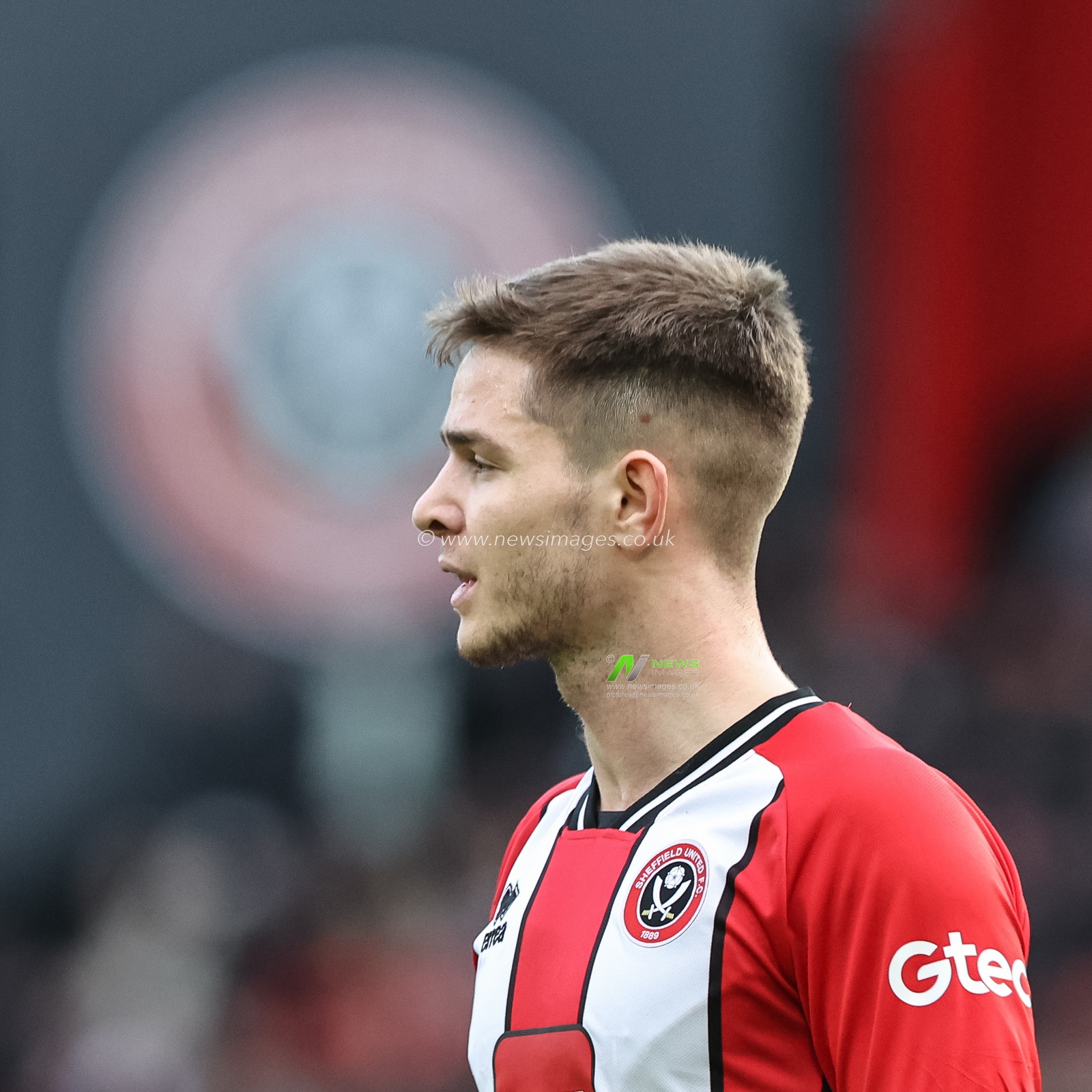 James McAtee of Sheffield United during the Premier League match Sheffield United vs Brighton and Hove Albion at Bramall Lane, Sheffield, United Kingdom, 18th February 2024

(Photo by Mark Cosgrove/News Images)