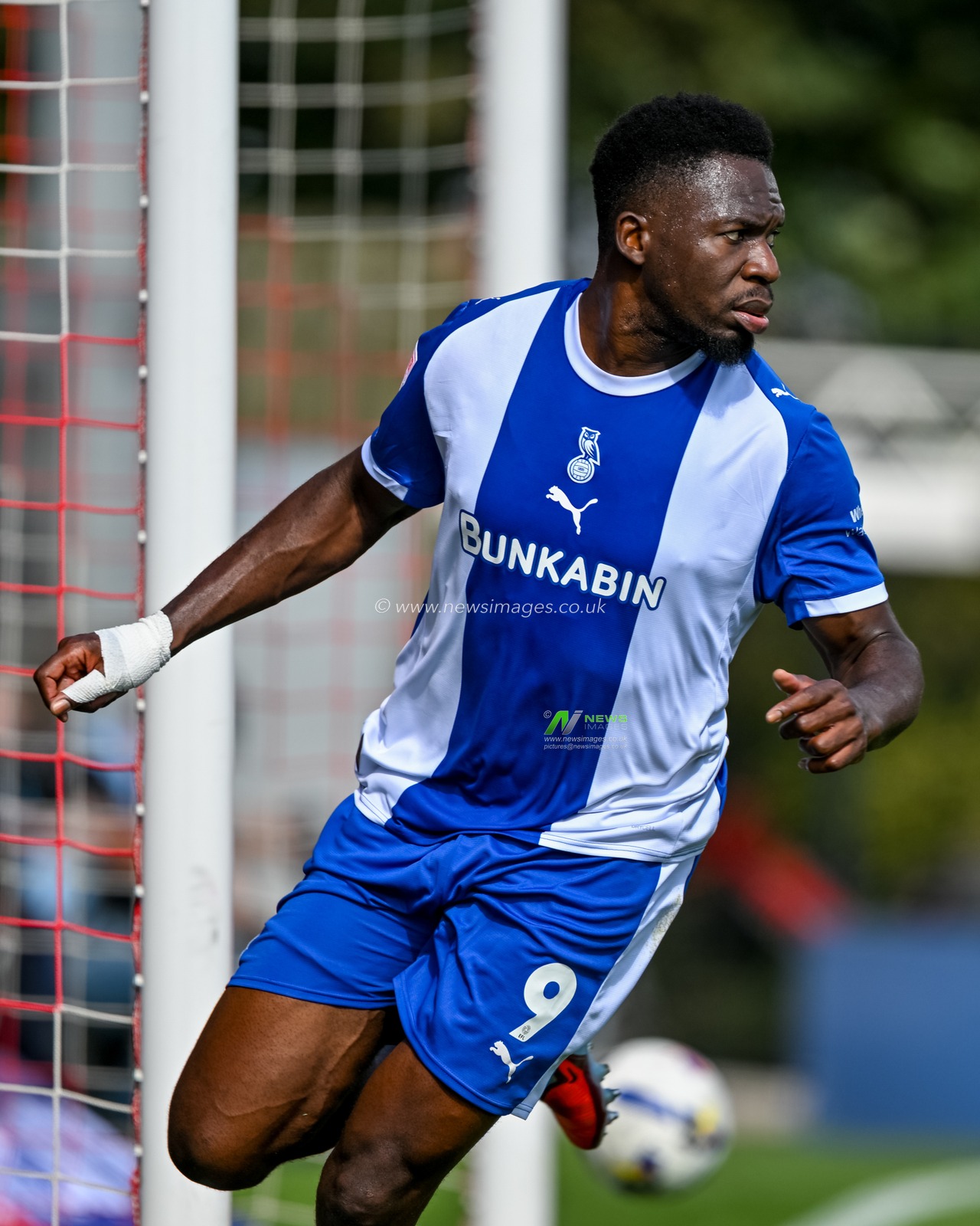 Mike Fondop of Oldham Athletic during the Sky Bet League 2 match Fleetwood Town vs Oldham Athletic at Highbury Stadium, Fleetwood, United Kingdom, 23rd August 2025

(Photo by Adam Gee/News Images)