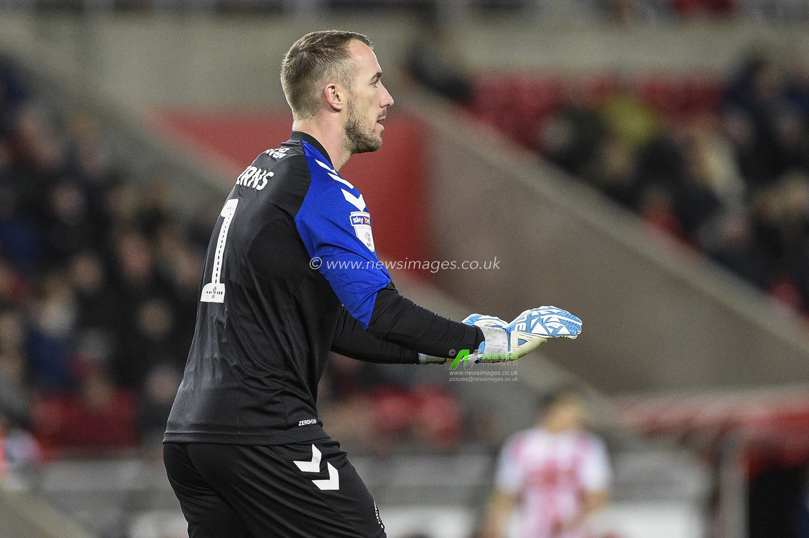 25th February 2020, Stadium Of Light, Sunderland, England; Sky Bet League 1, Sunderland v Fleetwood Town : Alex Cairns (1) of Fleetwood Town in action