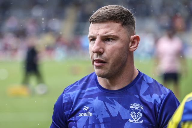 George Williams of Warrington Wolves during pre-game warm up during the Betfred Super League round 15 match Warrington Wolves vs Huddersfield Giants at Halliwell Jones Stadium, Warrington, United Kingdom, 21st June 2025

(Photo by Alfie Cosgrove/News Images)