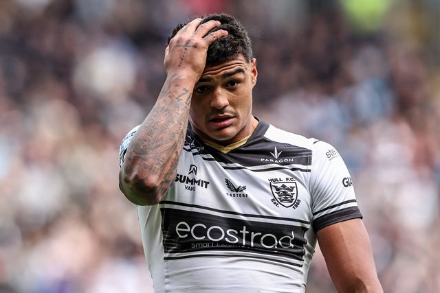 Will Pryce of Hull FC during the Betfred Super League Round 8 match Hull FC vs Hull KR at MKM Stadium, Hull, United Kingdom, 18th April 2025

(Photo by Alfie Cosgrove/News Images)