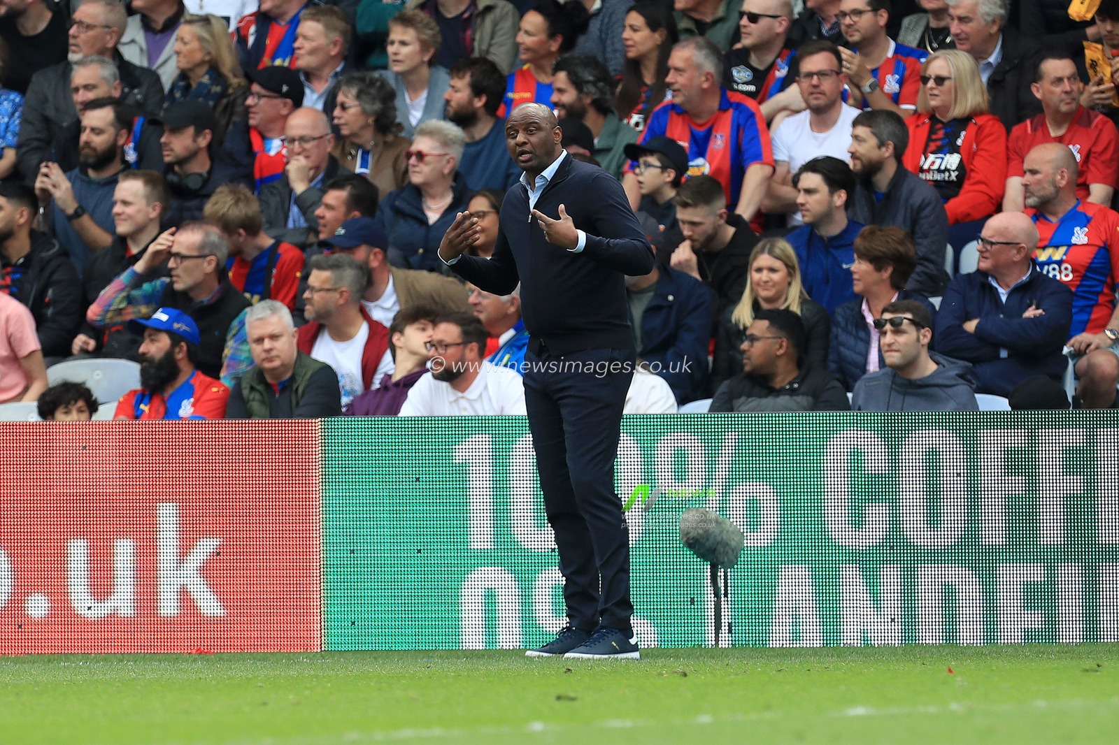 Patrick Vieria manager of Crystal Palace seen during the match.