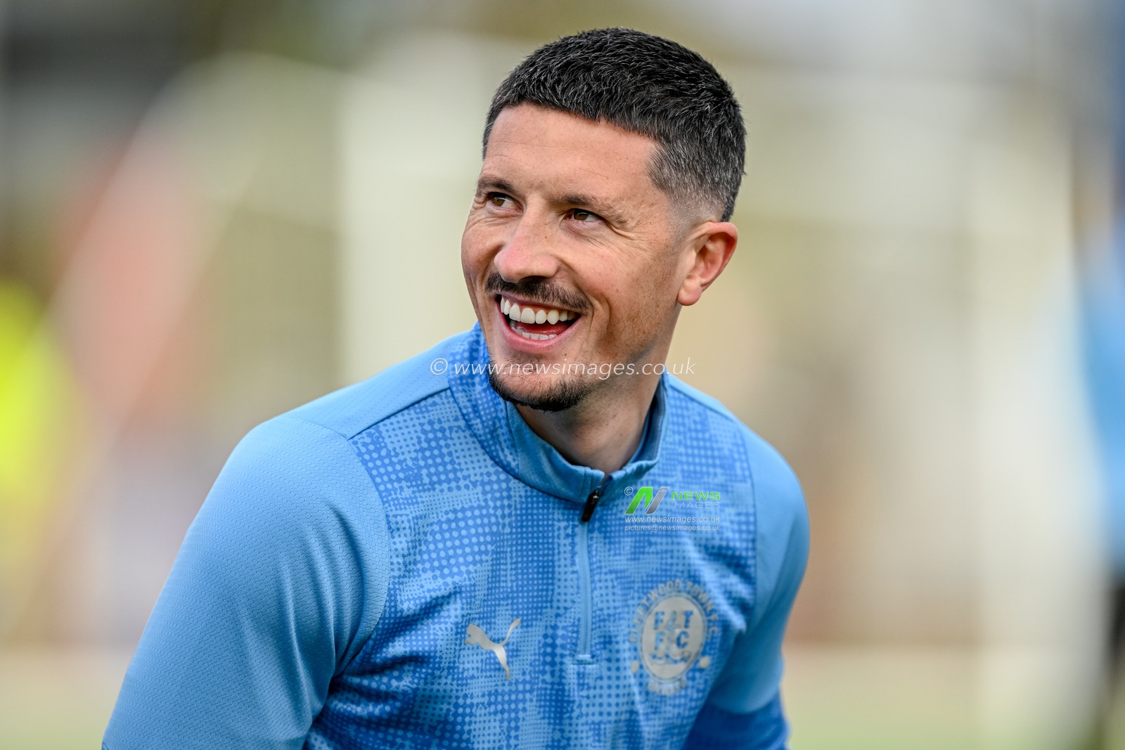 Ronan Coughlan of Fleetwood Town  smiling during the warm up during the Emirates FA Cup 1st Round match Fleetwood Town vs Barnet at Highbury Stadium, Fleetwood, United Kingdom, 1st November 2025

(Photo by Adam Gee/News Images)

*** GER AUT SUI OUT ***