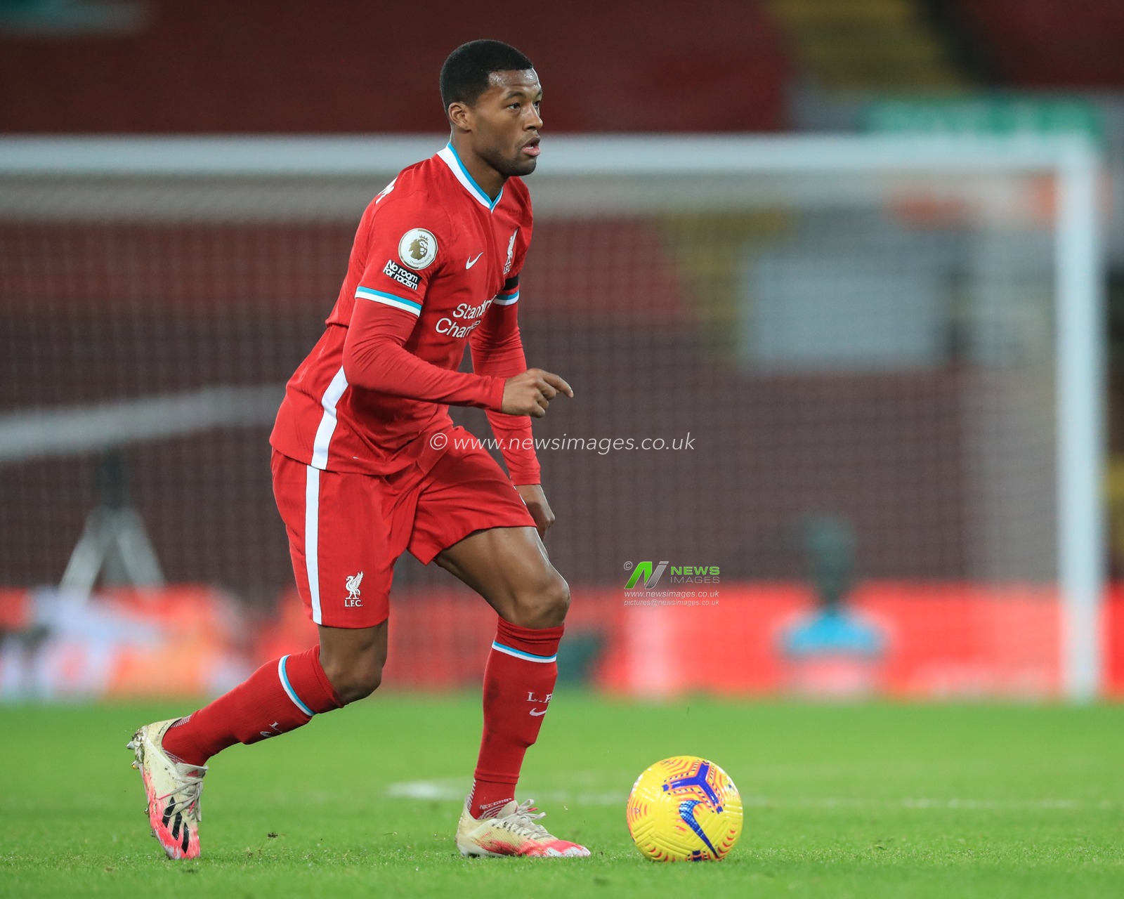 Georginio Wijnaldum #5 of Liverpool during the game