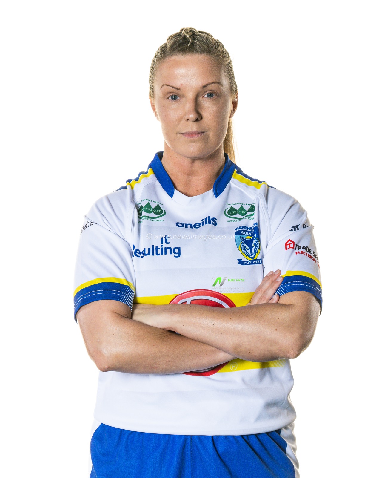 Warrington Wolves women's headshot at Training facility, University of Chesterâ€™s Warrington campus, 31st March 2023

(Photo by Craig Thomas/News Images)