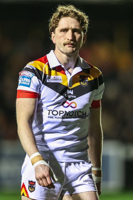 Ethan Ryan of Bradford Bulls during the Betfred Super League round 6 match Castleford Tigers vs Bradford Bulls at OneBore Stadium, Castleford, Untied Kingdom on 26 March 2026

(Photo by Alfie Cosgrove/News Images)