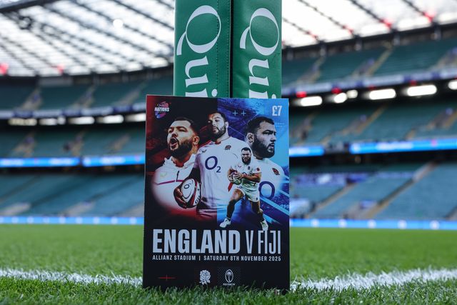 Official match day program during the Quilter Nations Series 2025 match England vs Fiji at Allianz Stadium, Twickenham, United Kingdom, 8th November 2025

(Photo by Mark Cosgrove/News Images)

*** GER AUT SUI OUT ***