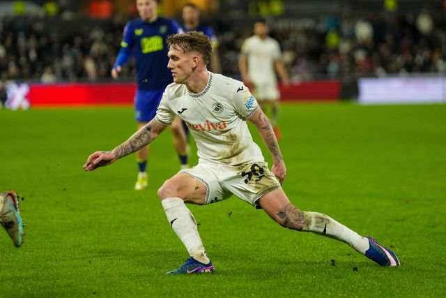 Ethan Galbraith of Swansea City during the Sky Bet Championship match Swansea City vs Preston North End at Swansea.com Stadium, Swansea, United Kingdom on 24 February 2026

(Photo by Andrew Lewis/News Images)