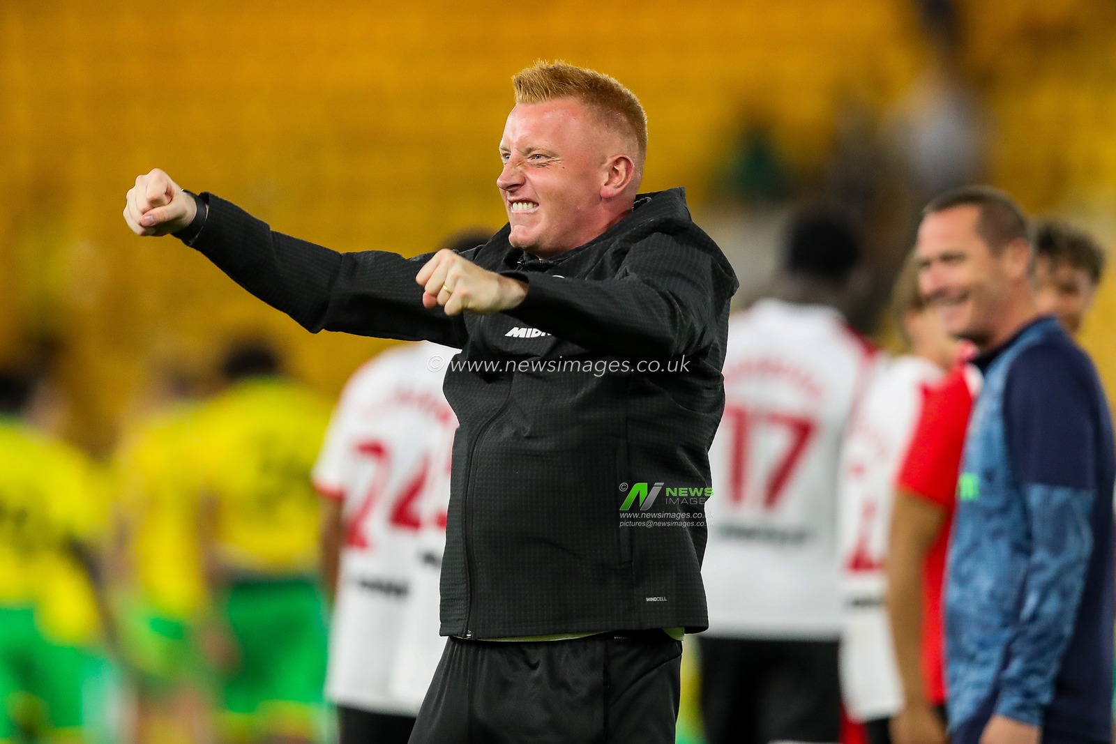 Will Still of Southampton acknowledges the fans after the teams victory following the Carabao Cup match Norwich City vs Southampton at Carrow Road, Norwich, United Kingdom, 26th August 2025

(Photo by Izzy Poles/News Images)