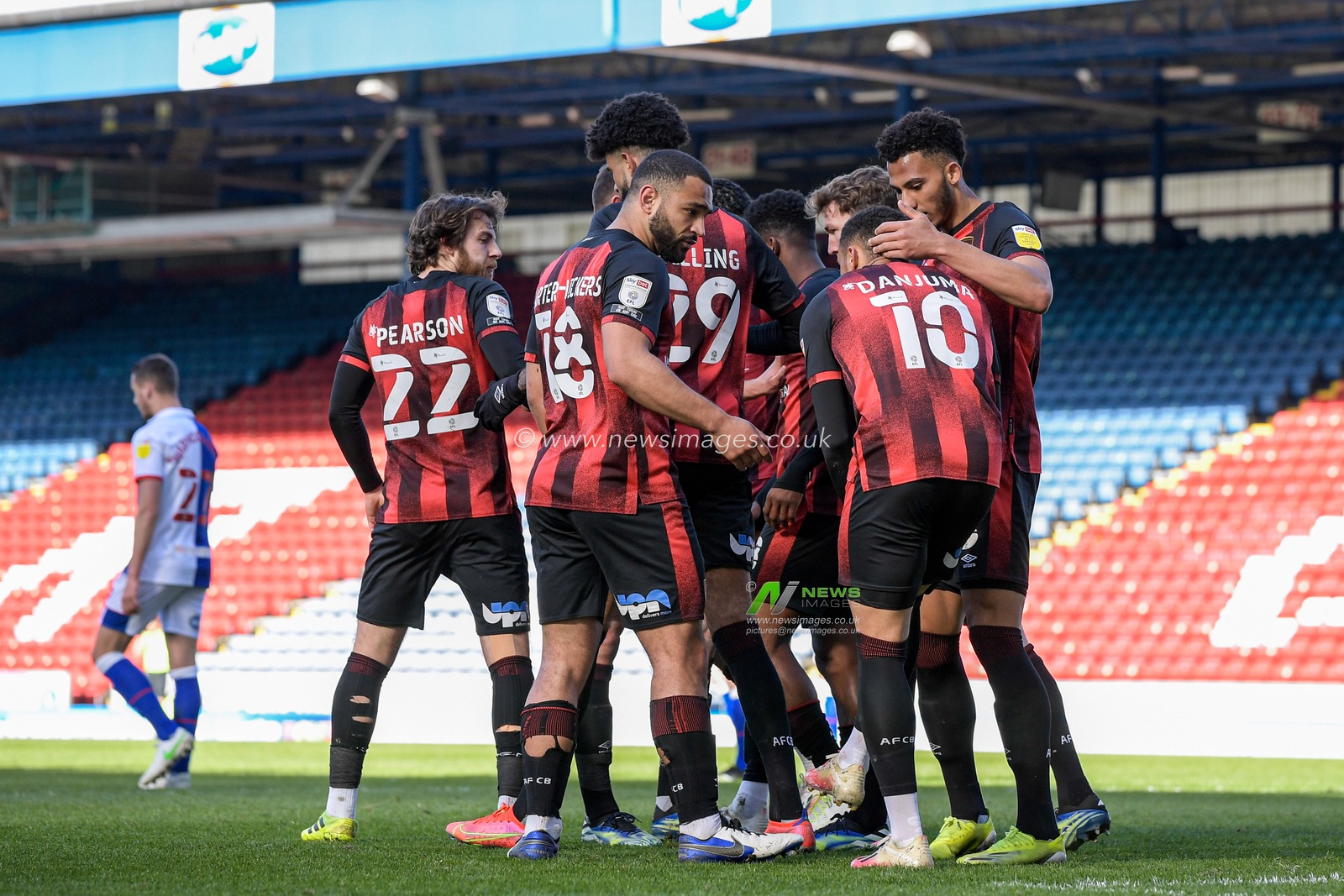 Arnaut Danjuma #10 of Bournemouth celebrates scoring a goal with his team mates to make it 0-2