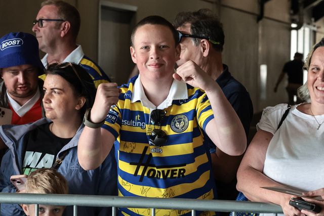 Warrington Wolves fans wait for their team arrival during the Betfred Super League Magic Weekend match Leigh Leopards vs Warrington Wolves at Hill Dickinson Stadium, Liverpool, United Kingdom on 04 July 2026

(Photo by Mark Cosgrove/News Images)