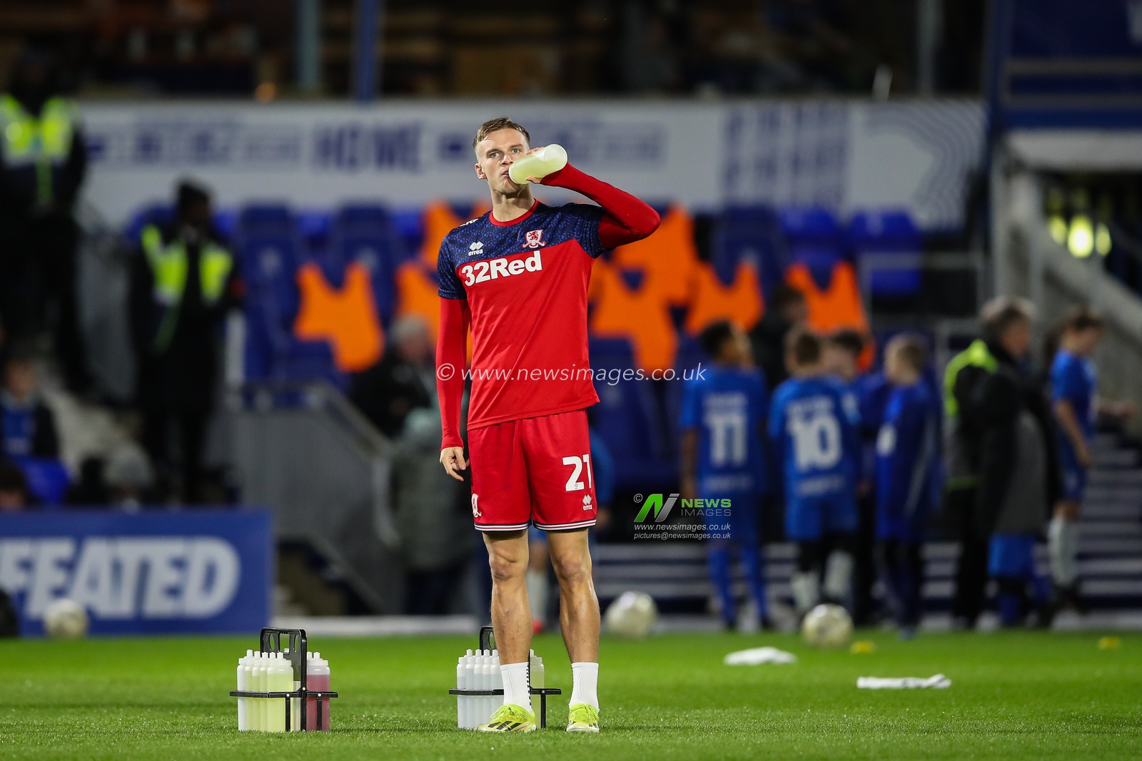 Marcus Forss of Middlesbrough during the pre-game warm up ahead of the Sky Bet Championship match Birmingham City vs Middlesbrough at St Andrews, Birmingham, United Kingdom, 12th March 2024

(Photo by Gareth Evans/News Images)