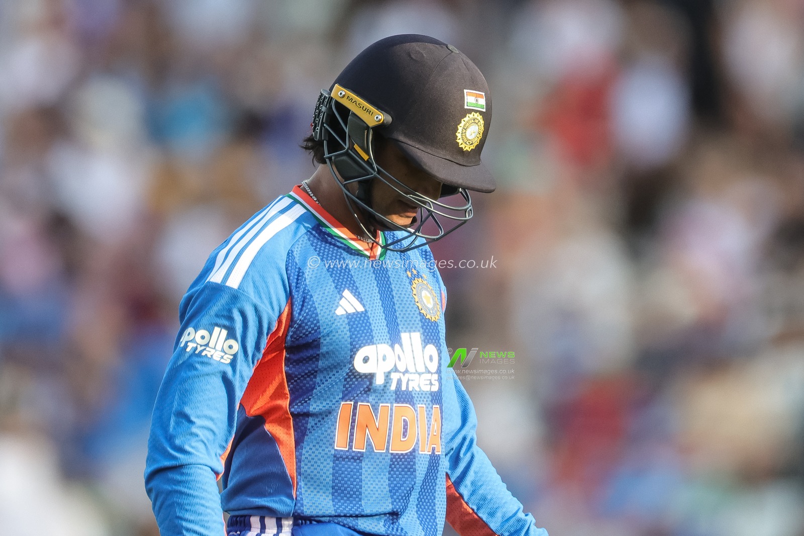 Abhishek Sharma of India leaves the field of play after being dismissed during the Third Vitality T20 International match England vs India at Trent Bridge, Nottingham, United Kingdom on 07 July 2026

(Photo by Mark Cosgrove/News Images)