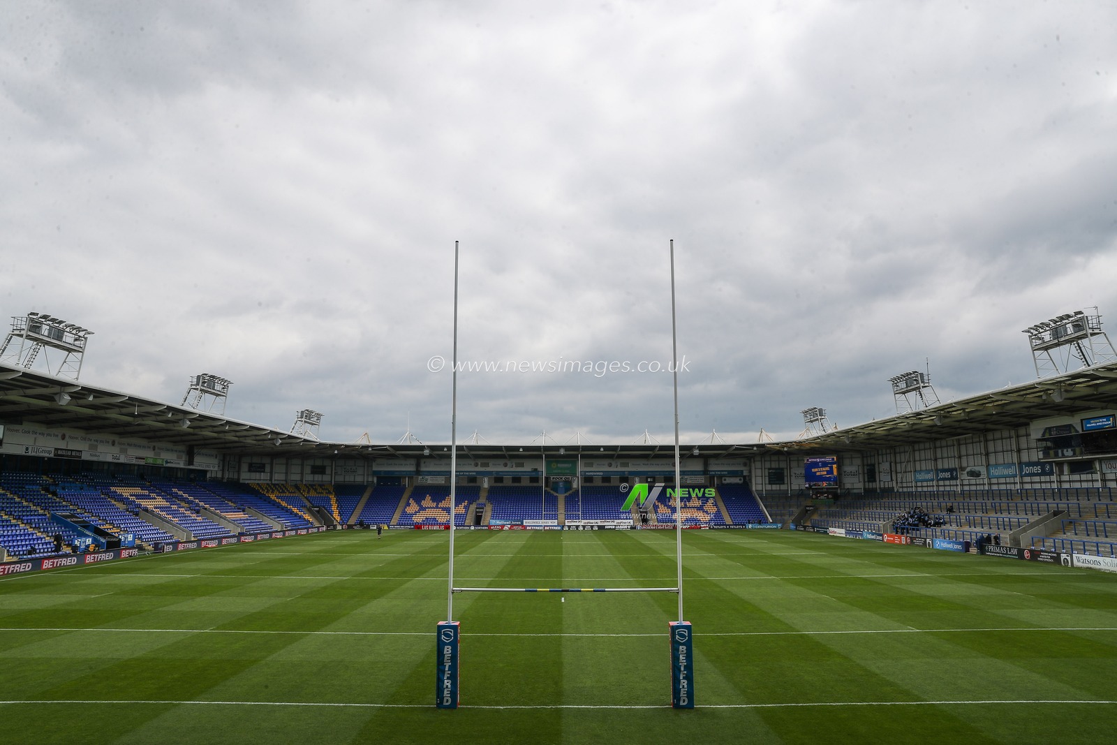 A general view inside of the Halliwell Jones Stadium, home of Warrington Wolves ahead of the Betfred Super League Round 13 match Warrington Wolves vs Wigan Warriors at Halliwell Jones Stadium, Warrington, United Kingdom, 1st June 2024

(Photo by Gareth Evans/News Images)