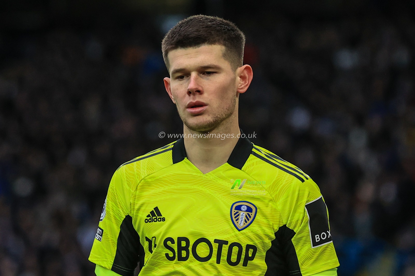 Illan Meslier #1 of Leeds United during the Premier League fixture Leeds United vs Newcastle United at Elland Road, Leeds, UK, 22nd January 2022