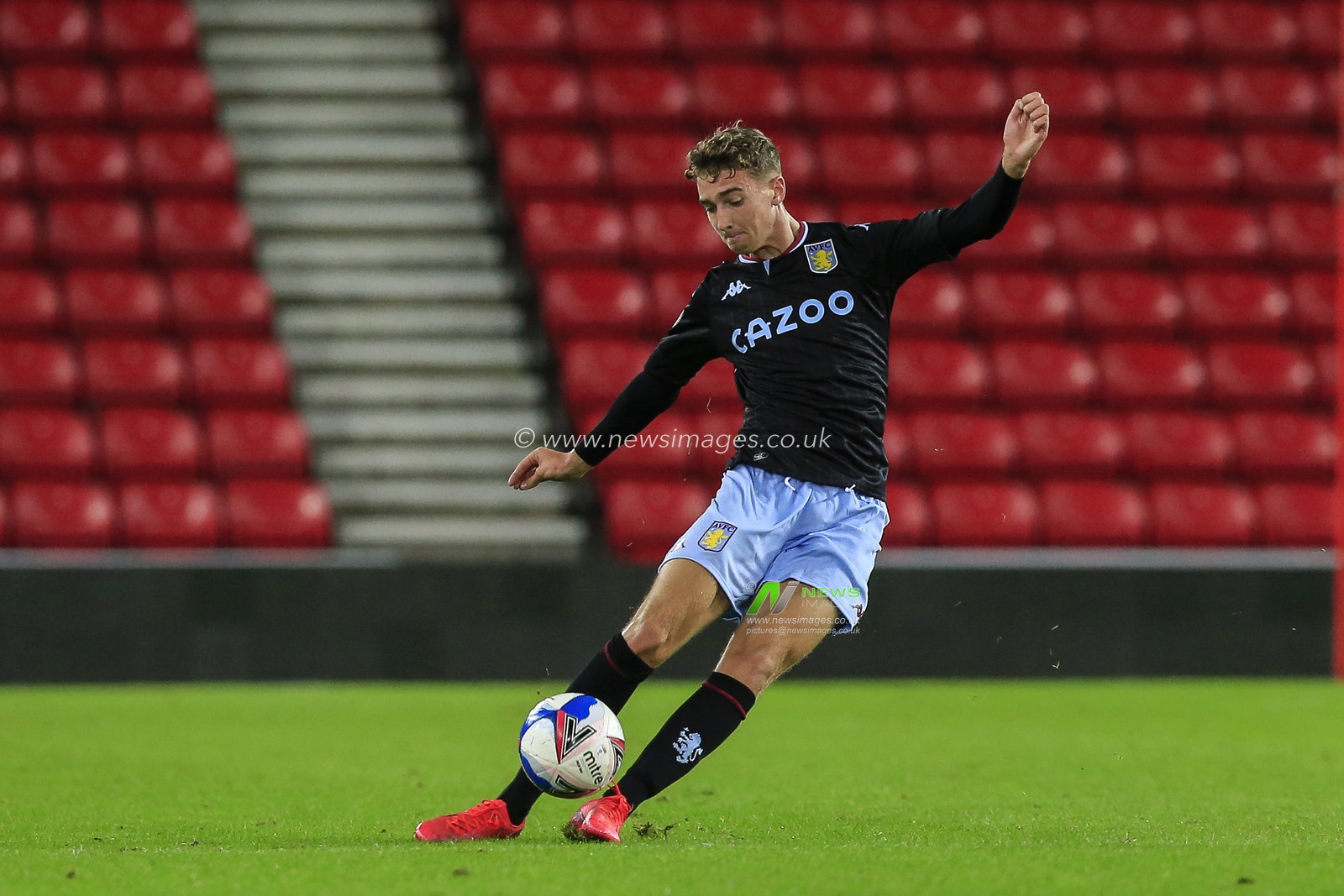 Lewis Brunt (44) of Aston Vila u21s in action