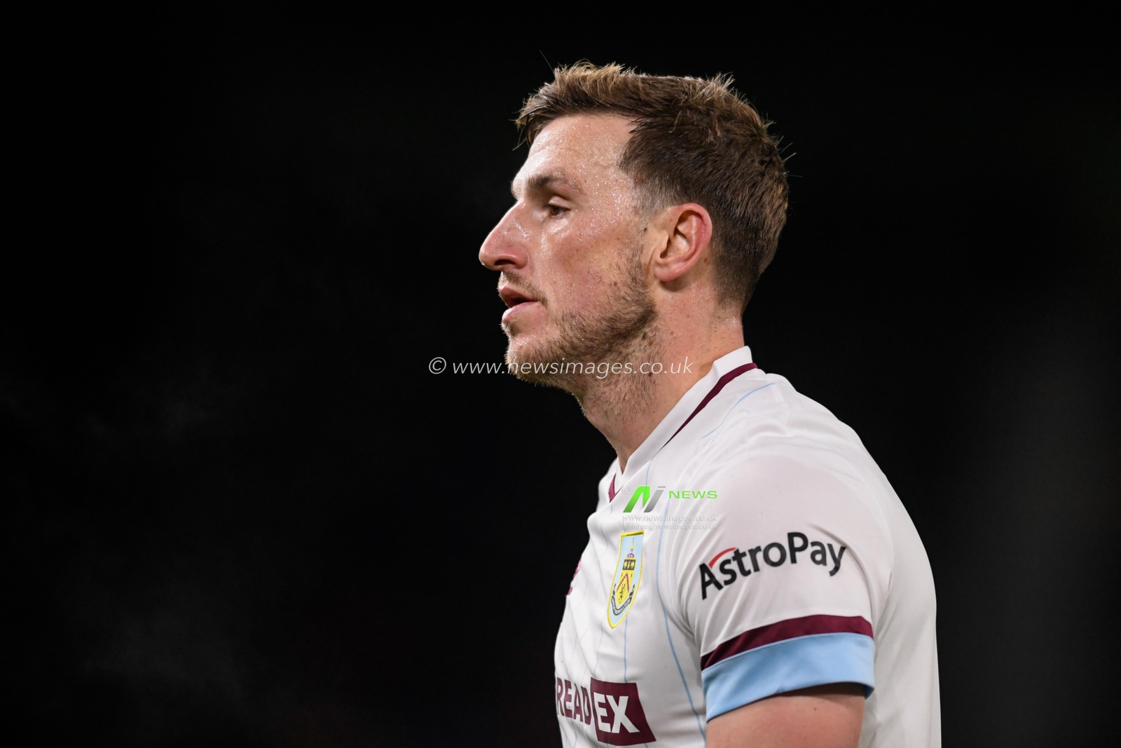 Chris Wood #9 of Burnley in action during the game