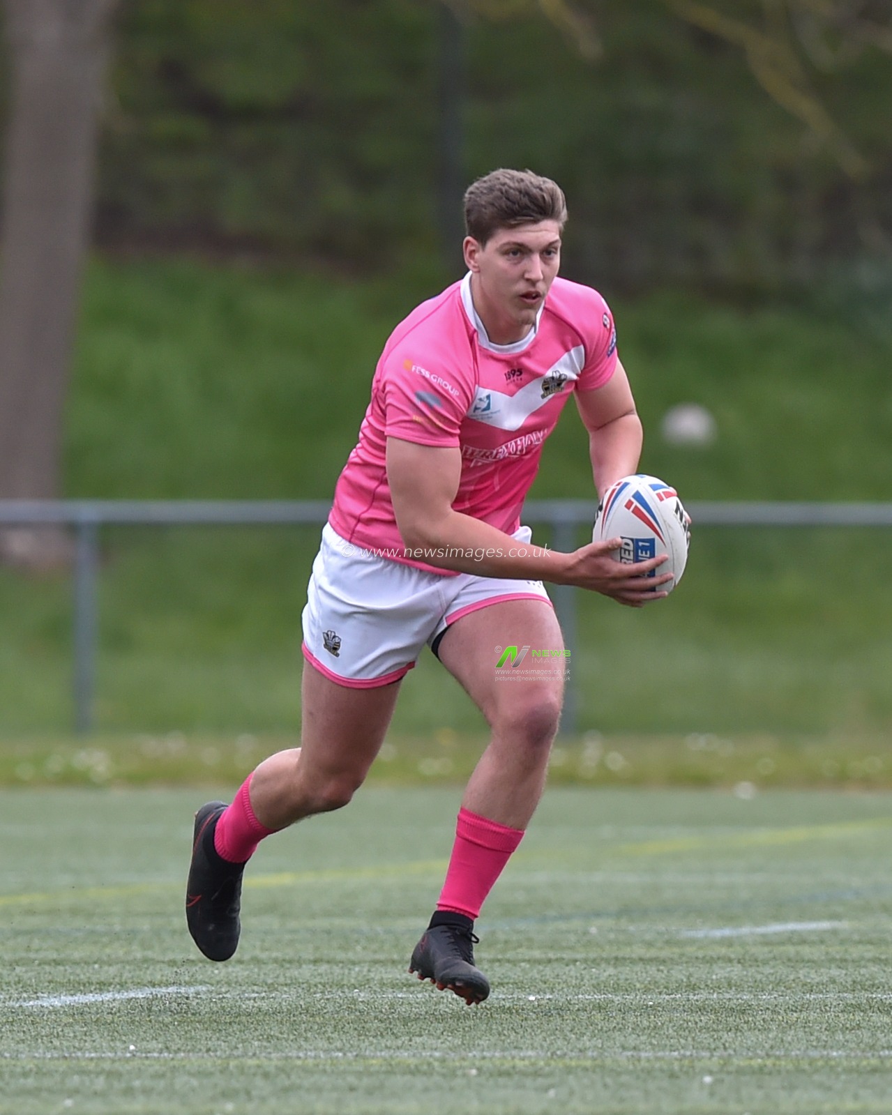 Ben Morris of North Wales Crusaders in action during the game