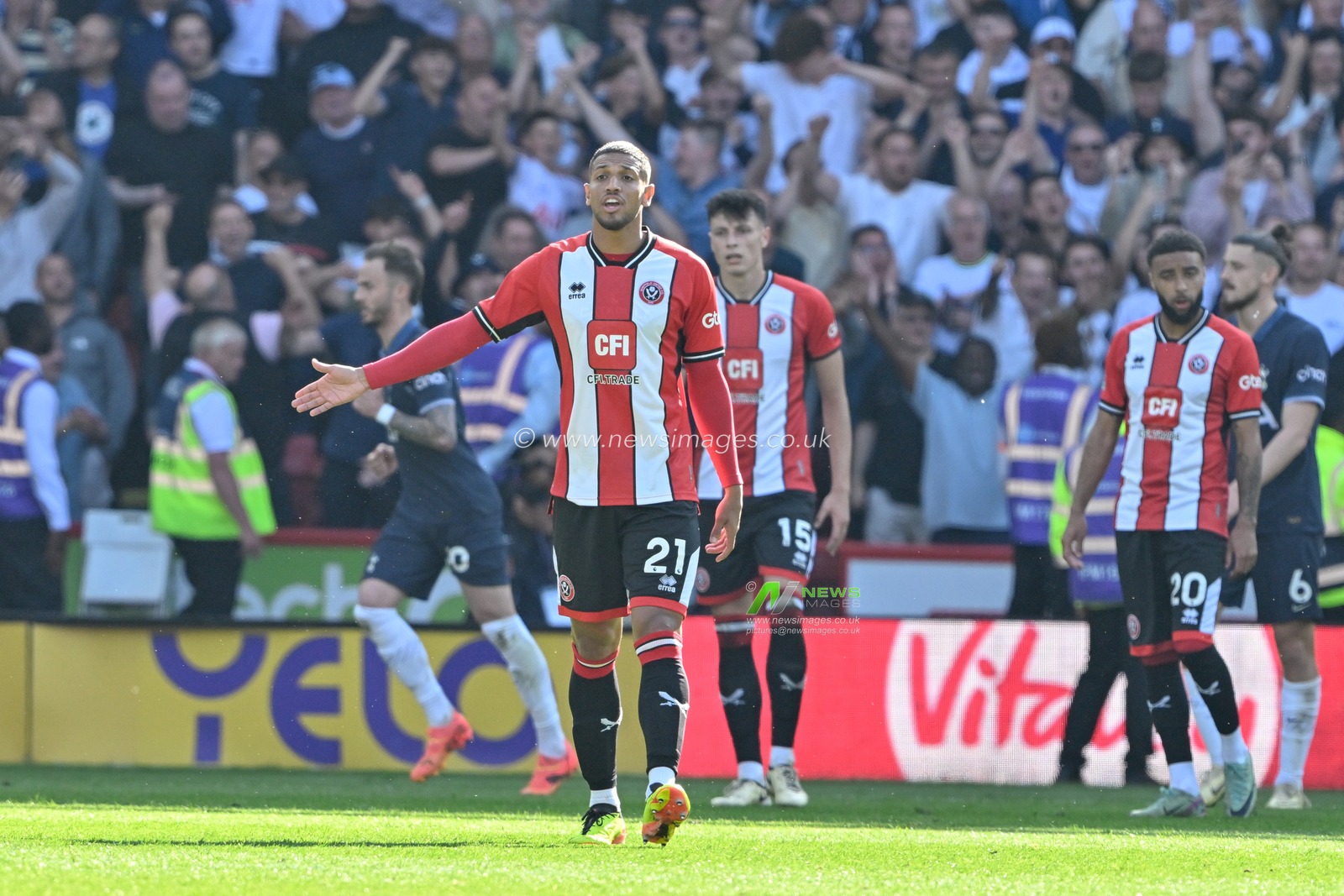 Vinicius Souza of Sheffield United reacts to going 0-3 down, during the Premier League match Sheffield United vs Tottenham Hotspur at Bramall Lane, Sheffield, United Kingdom, 19th May 2024

(Photo by Cody Froggatt/News Images)