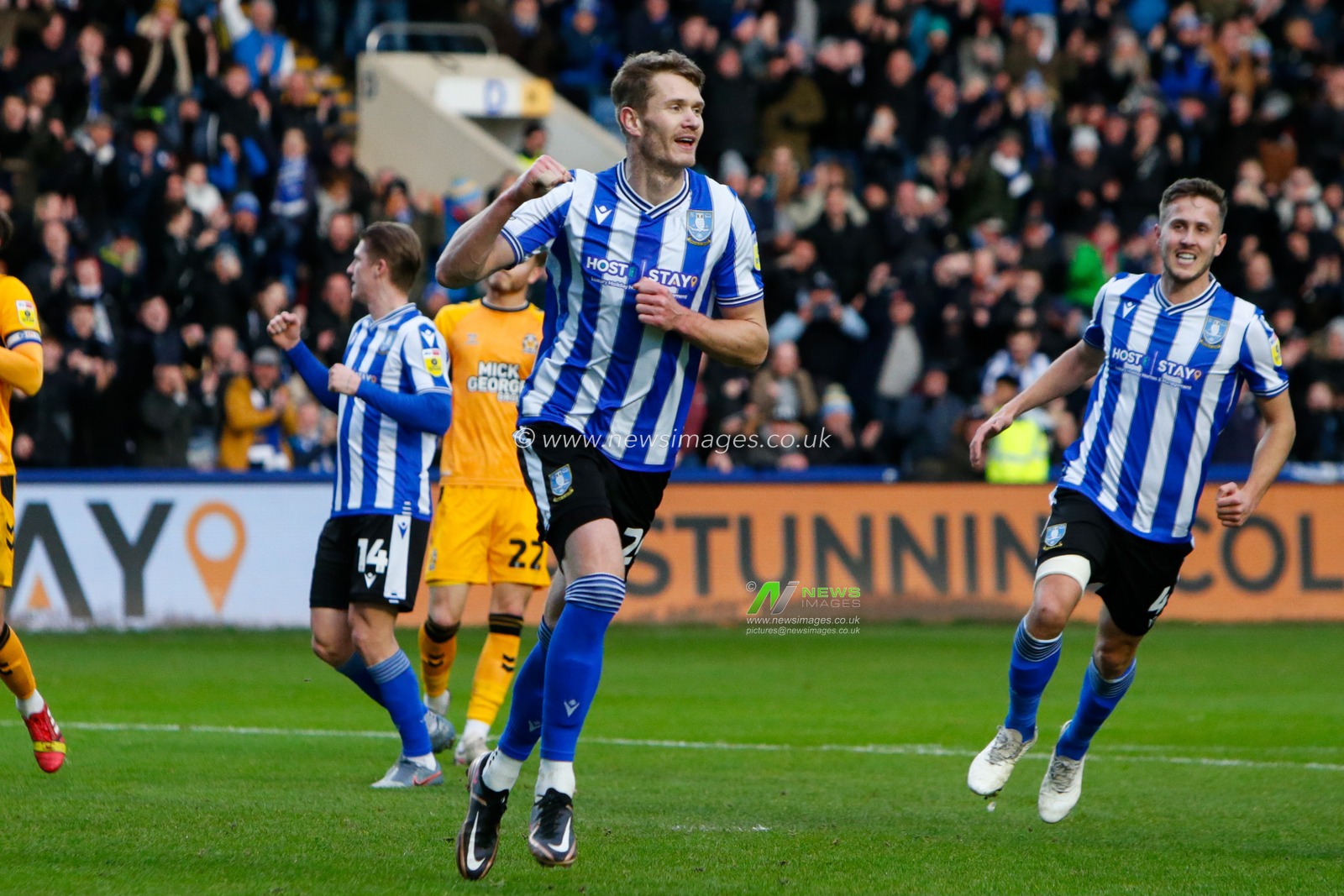 Michael Smith #24 of Sheffield Wednesday Celebrates scoring a goal to make it 2-0 during the Sky Bet League 1 match Sheffield Wednesday vs Cambridge United at Hillsborough, Sheffield, United Kingdom, 2nd January 2023

(Photo by Ben Early/News Images)