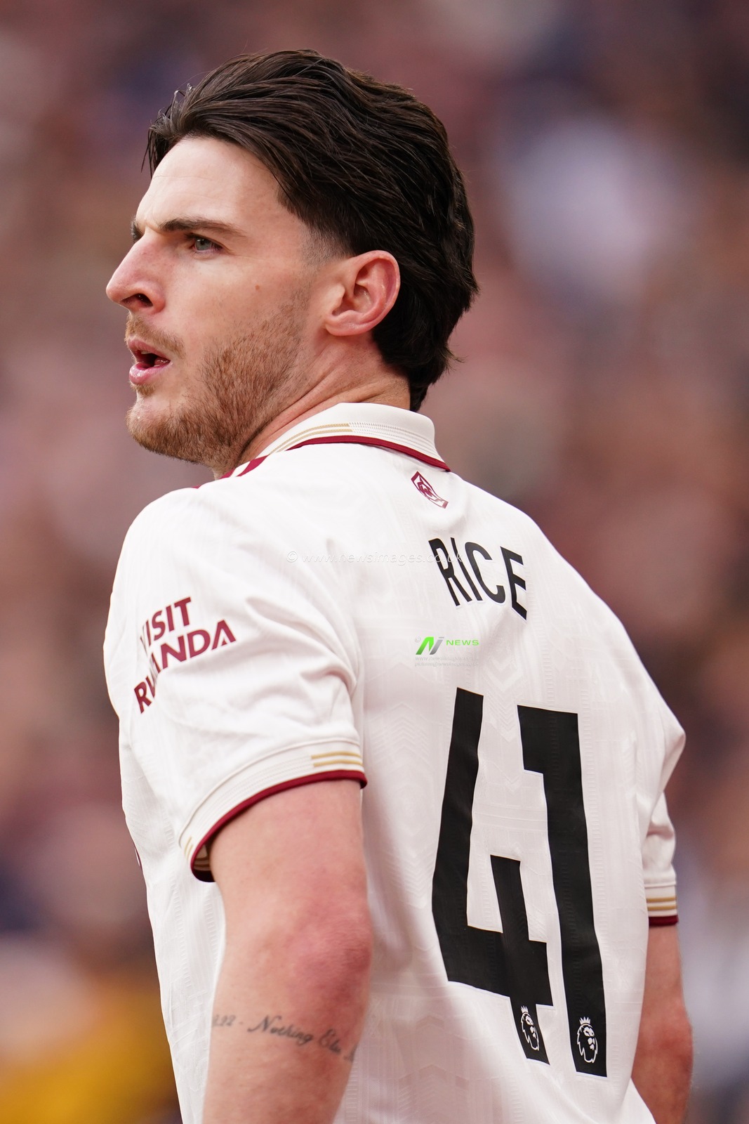 Declan Rice of Arsenal during the Premier League match West Ham United vs Arsenal at London Stadium, London, United Kingdom on 10 May 2026

(Photo by Harvey Murphy/News Images)