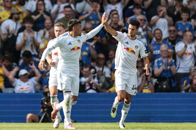 Joël Piroe of Leeds United celebrates his goal to make it 1-1 during the Pre-season friendly match Leeds United vs Villarreal at Elland Road, Leeds, United Kingdom, 2nd August 2025

(Photo by Mark Cosgrove/News Images)
