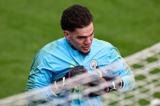 Ederson of Manchester City during the UEFA Champions League Manchester City Training session at Etihad Campus, Manchester, United Kingdom, 10th February 2025

(Photo by Mark Cosgrove/News Images)