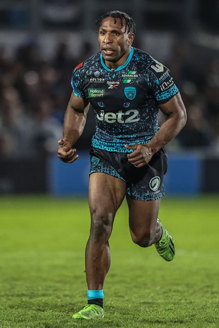 Edwin Ipape of Leigh Leopards during the Betfred Challenge Cup Quarter Final match Wakefield Trinity vs Leigh Leopards at DIY Kitchens Stadium, Wakefield, United Kingdom, 4th April 2025

(Photo by Alfie Cosgrove/News Images)