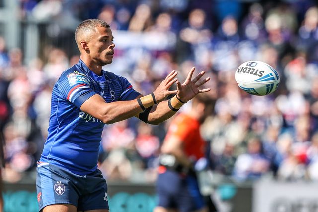 Corey Hall of Wakefield Trinity during the Betfred Super League round 8 match Wakefield Trinity vs Bradford Bulls at DIY Kitchens Stadium, Wakefield, United Kingdom on 18 April 2026

(Photo by Alfie Cosgrove/News Images)