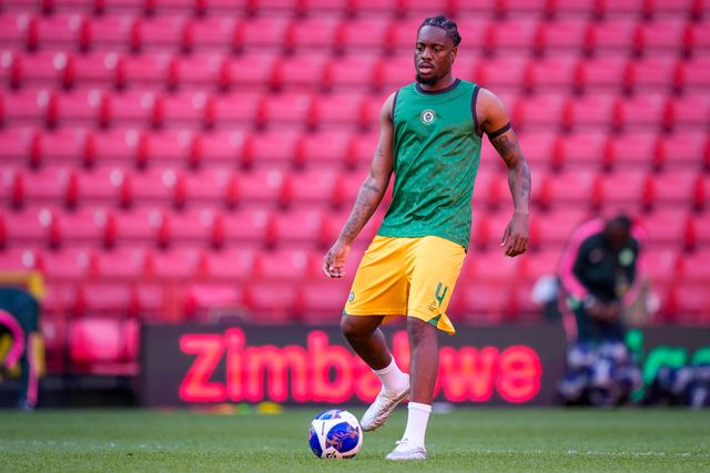 Munashe Garananga of Zimbabwe in the pregame warmup session  during the Unity Cup 2026 Semi-Finals match Nigeria vs Zimbabwe at The Valley, London, United Kingdom on 26 May 2026

(Photo by Maynard Manyowa/News Images)