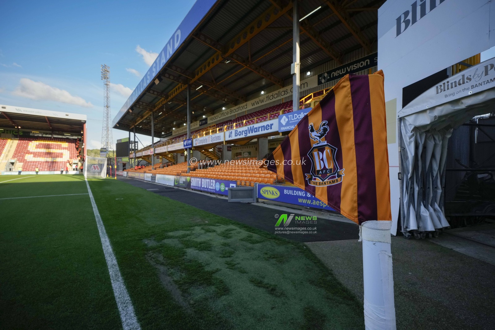 A general view of University of Bradford Stadium, home of Bradford City before the Carabao Cup match Bradford City vs Middlesbrough at University of Bradford Stadium, Bradford, United Kingdom, 26th September 2023

(Photo by Steve Flynn/News Images)