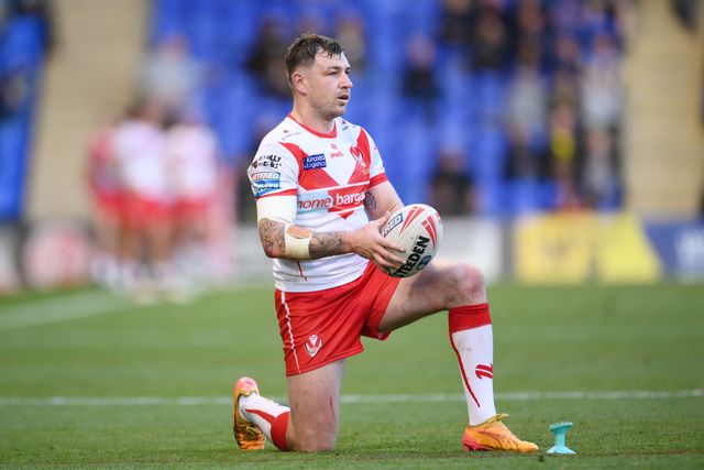 Tommy Makinson of St. Helens looks on during the Betfred Super League play-off Eliminator 2 Warrington Wolves v St Helens at Halliwell Jones Stadium, Warrington, United Kingdom, 28th September 2024

(Photo by Ben Roberts/News Images)