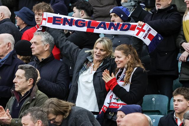 England fans with a England scarf during the Guinness Six Nations 2026 match England vs Wales at Allianz Stadium, Twickenham, United Kingdom on 07 February 2026

(Photo by Mark Cosgrove/News Images)