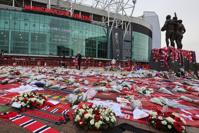 Sir Bobby Charlton Tributes at Old Trafford