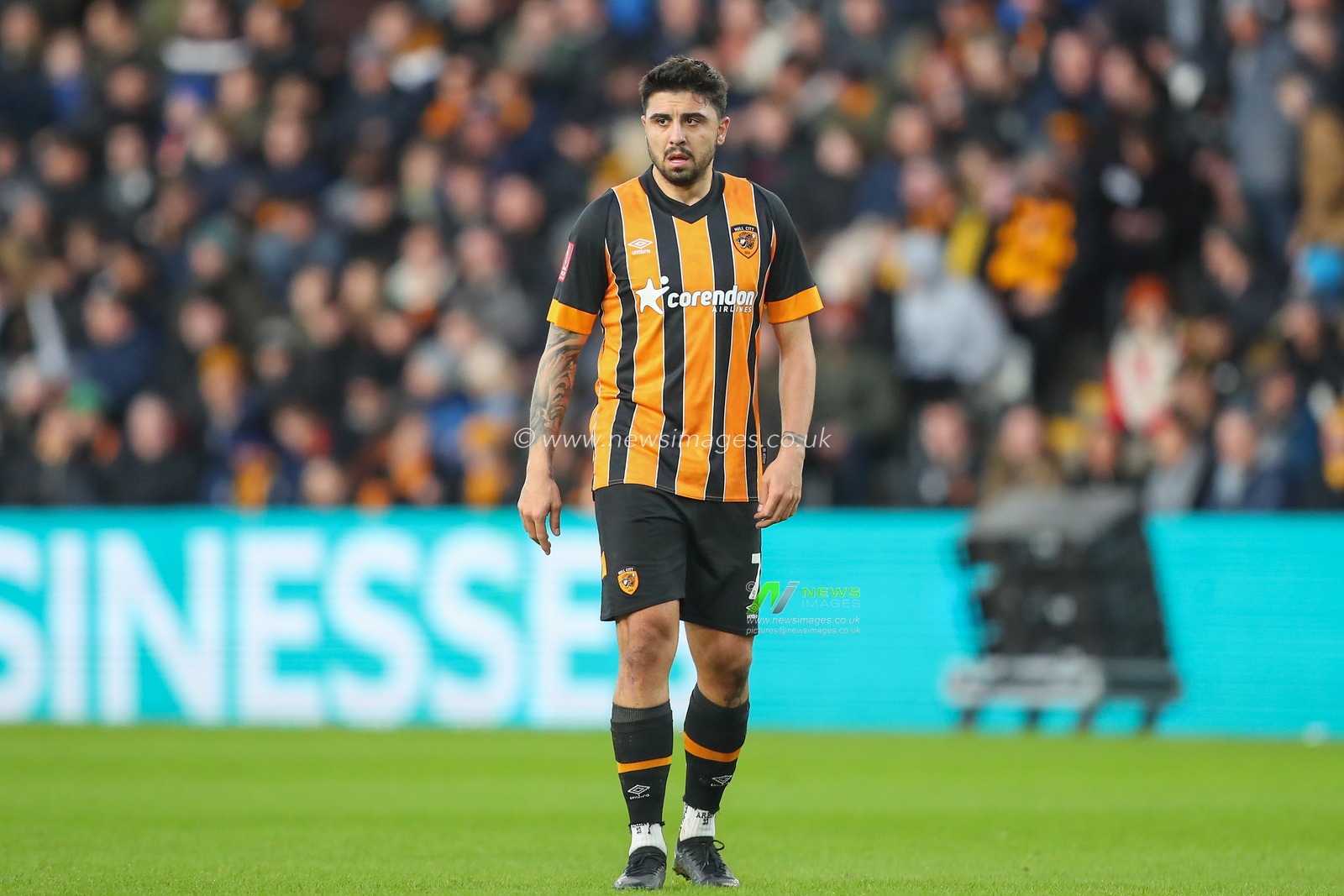 Ozan Tufan #7 of Hull City during the Emirates FA Cup Third Round match Hull City vs Fulham at MKM Stadium, Hull, United Kingdom, 7th January 2023

(Photo by Gareth Evans/News Images)