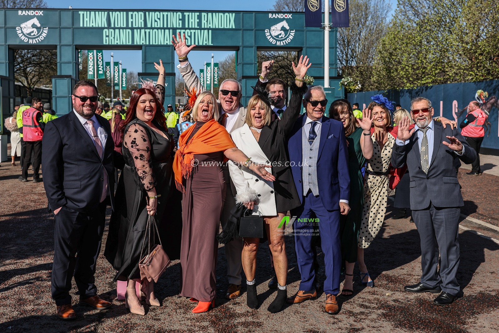 Racegoers arrive at the Aintree during the Randox Grand National 2025 Day 3 Grand National Day at Aintree Racecourse, Liverpool, United Kingdom, 5th April 2025

(Photo by Mark Cosgrove/News Images)