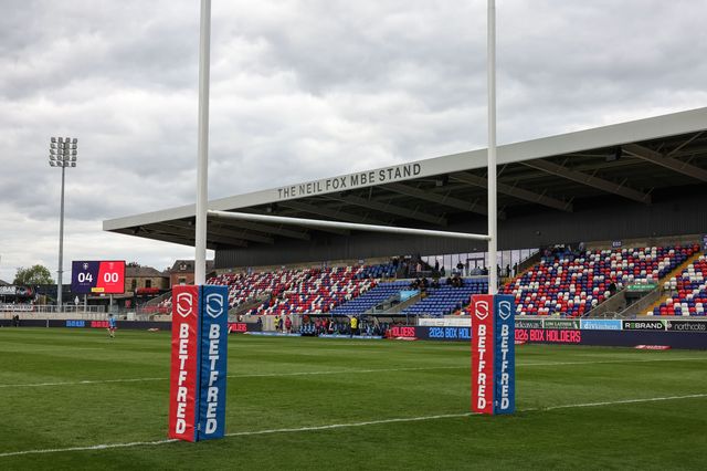 A general view of The DIY Kitchens Stadium during the Betfred Super League round 11 match Wakefield Trinity vs Catalans Dragons at DIY Kitchens Stadium, Wakefield, United Kingdom on 15 May 2026

(Photo by Mark Cosgrove/News Images)