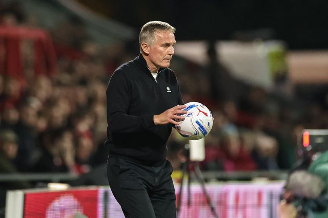 Phil Parkinson manager of Wrexham collects the ball during the Sky Bet Championship match Wrexham vs Birmingham City at The Racecourse Ground, Wrexham, United Kingdom on 28 August 2026

(Photo by Mark Cosgrove/News Images)