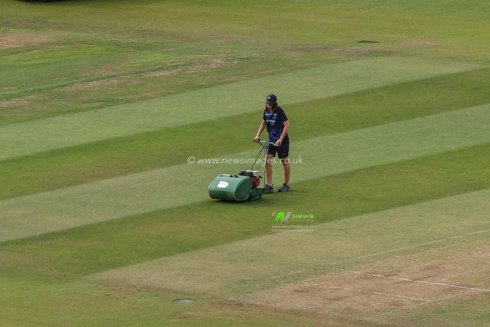 Ground staff prepare the field of play after heavy rain over night during the LV= Insurance Ashes Third Test Series Day 4 England vs Australia at Headingley Stadium, Leeds, United Kingdom, 9th July 2023

(Photo by Mark Cosgrove/News Images)